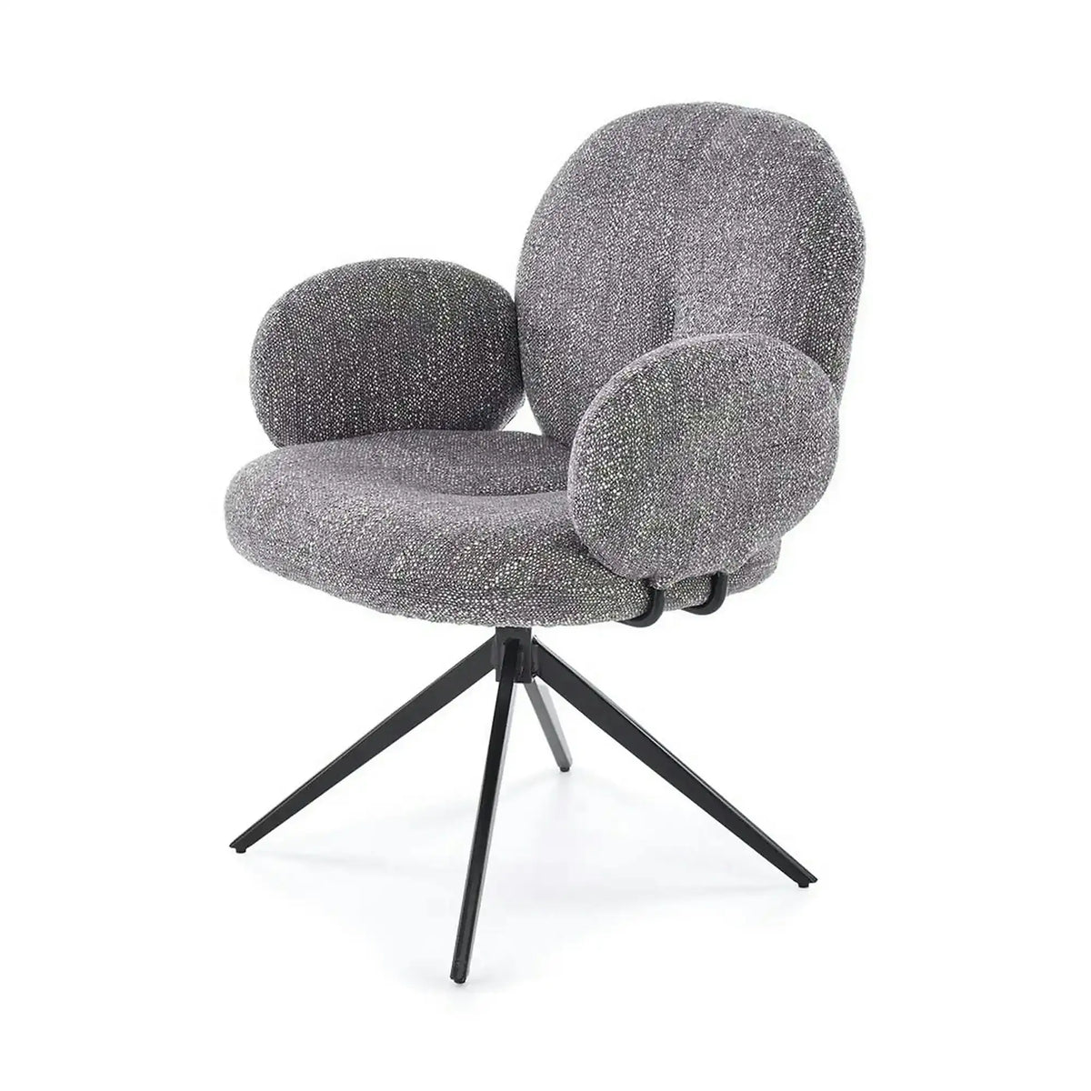 Scaun K568, gri/negru, stofa clasica/otel, 65x64x82 cm