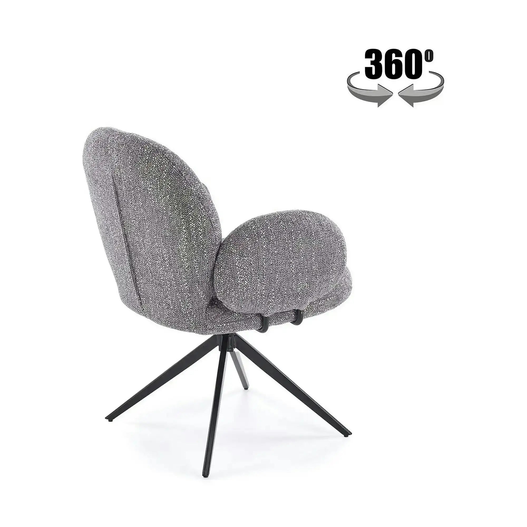 Scaun K568, gri/negru, stofa clasica/otel, 65x64x82 cm