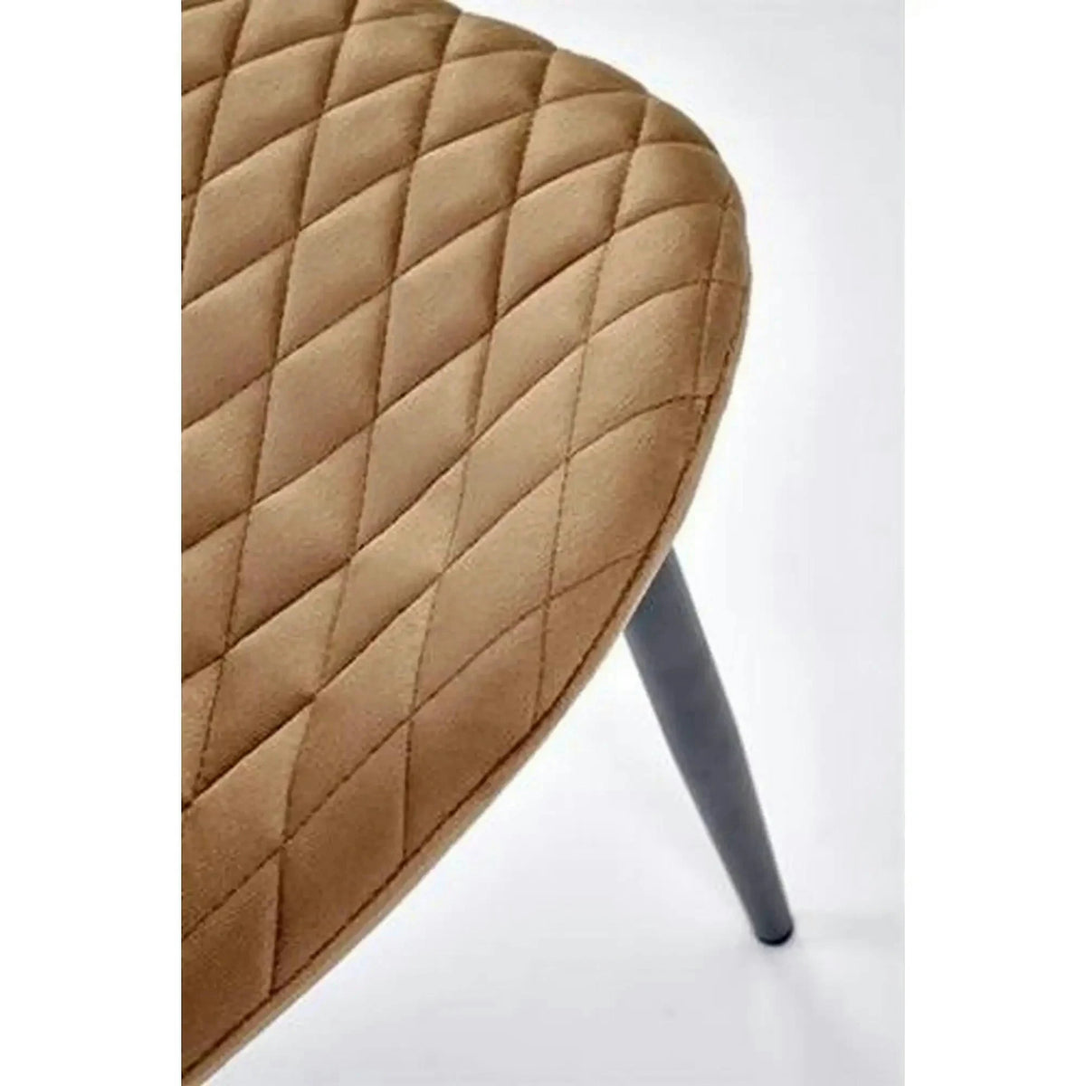 Scaun K569, bej - HLR 11, stofa catifelata/otel, 47x54x84 cm