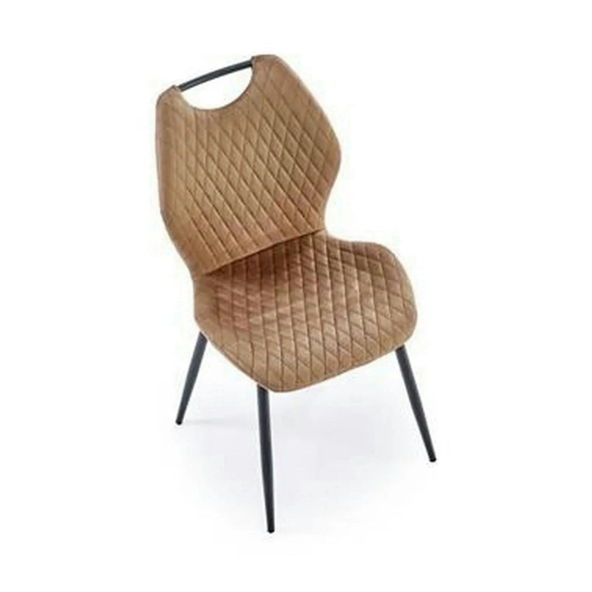 Scaun K569, bej - HLR 11, stofa catifelata/otel, 47x54x84 cm