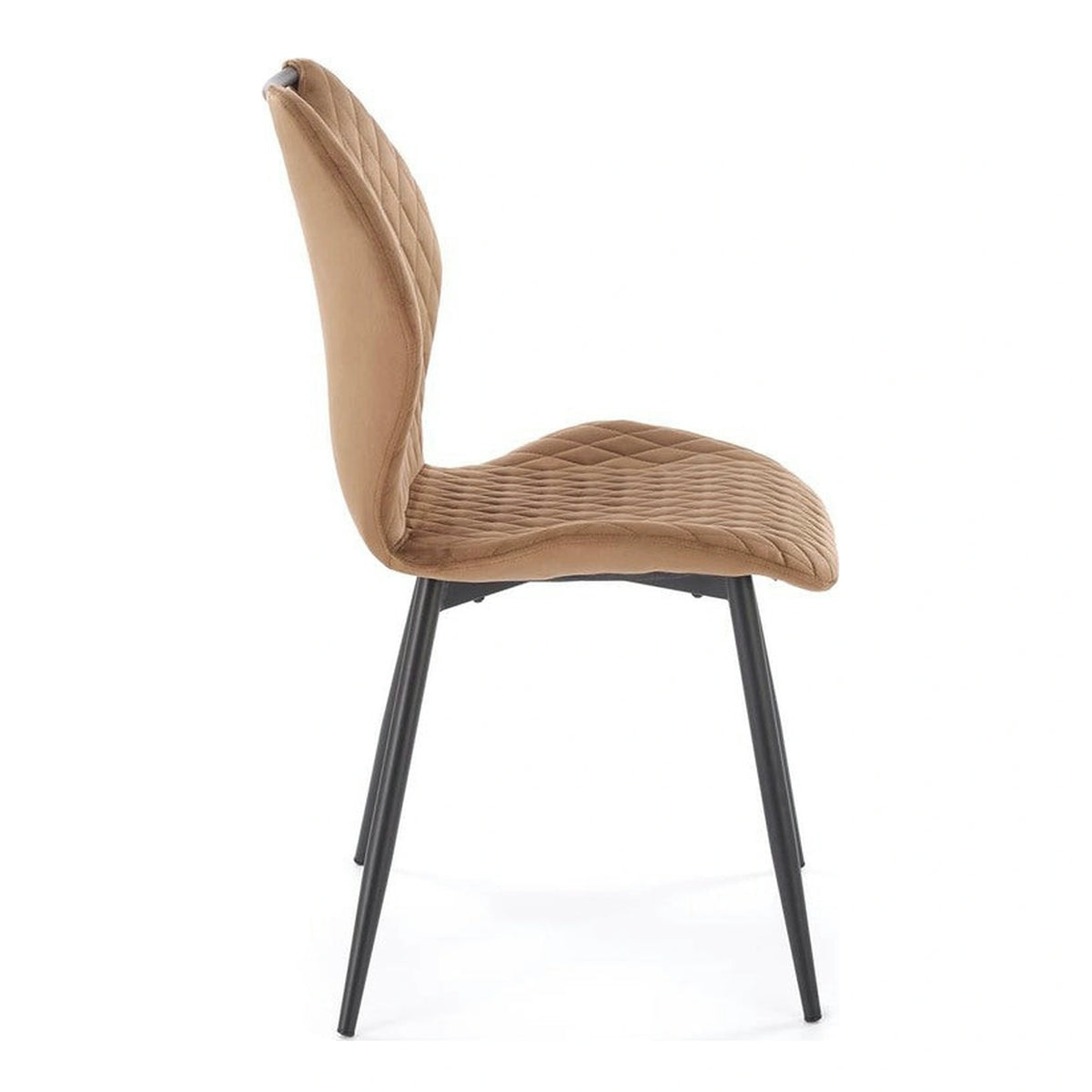 Scaun K569, bej - HLR 11, stofa catifelata/otel, 47x54x84 cm