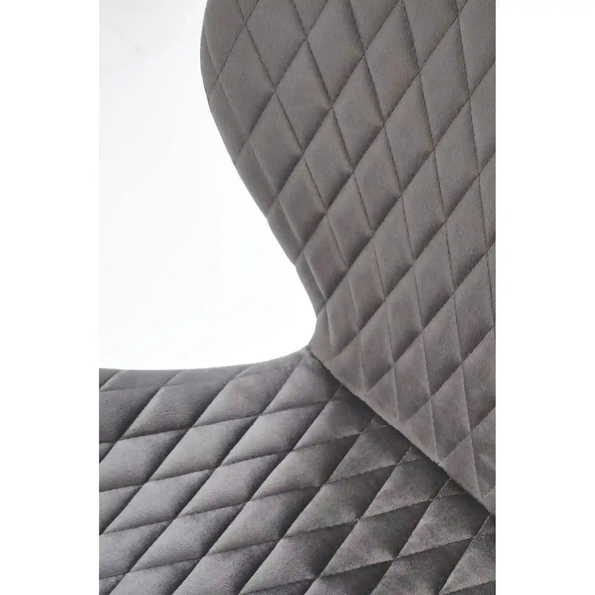 Scaun K569, gri - HLR 21, stofa catifelata/otel, 47x54x84 cm