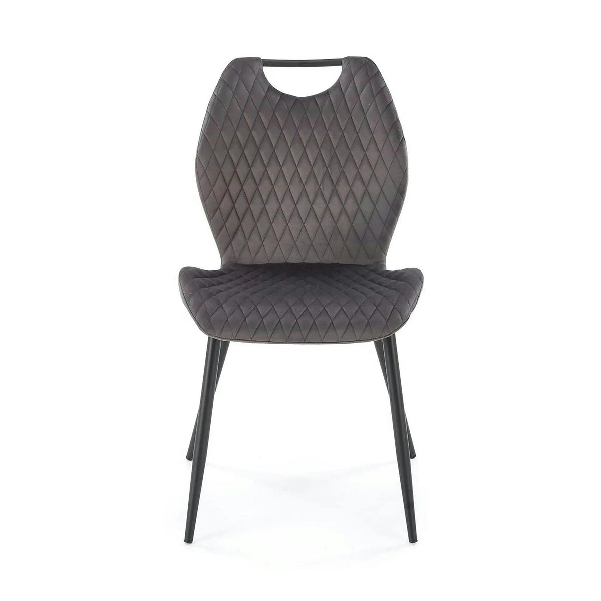 Scaun K569, gri - HLR 21, stofa catifelata/otel, 47x54x84 cm