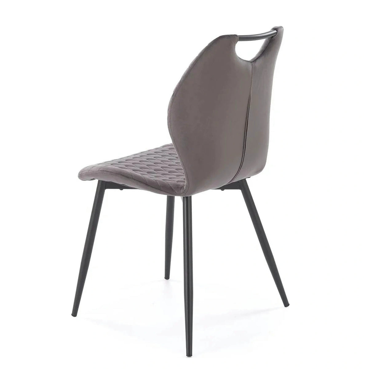 Scaun K569, gri - HLR 21, stofa catifelata/otel, 47x54x84 cm