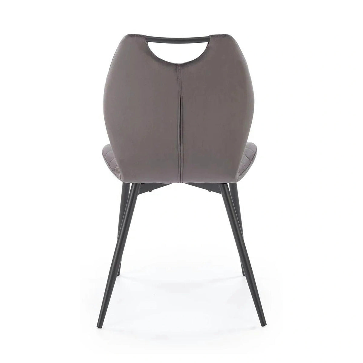 Scaun K569, gri - HLR 21, stofa catifelata/otel, 47x54x84 cm