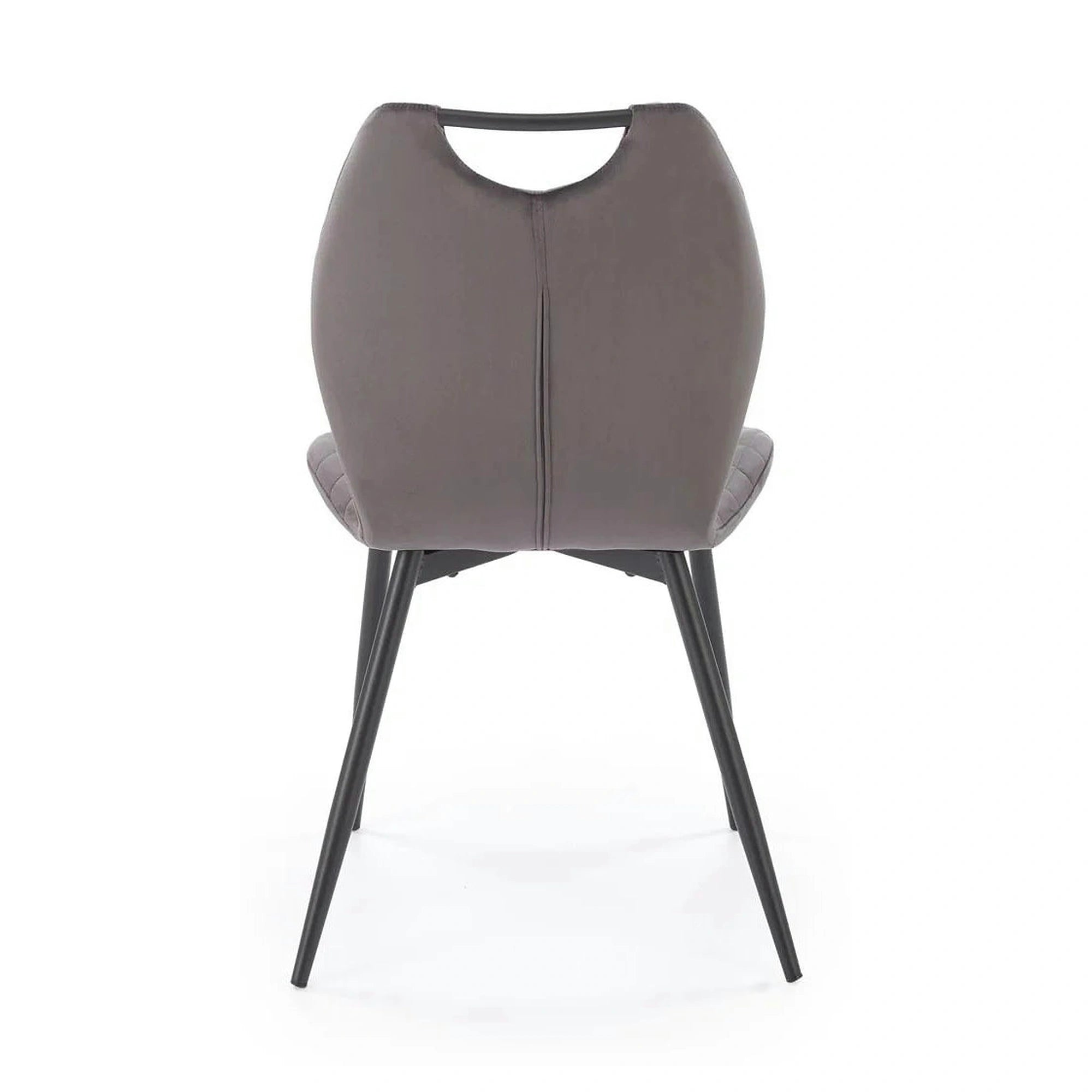 Scaun K569, gri - HLR 21, stofa catifelata/otel, 47x54x84 cm