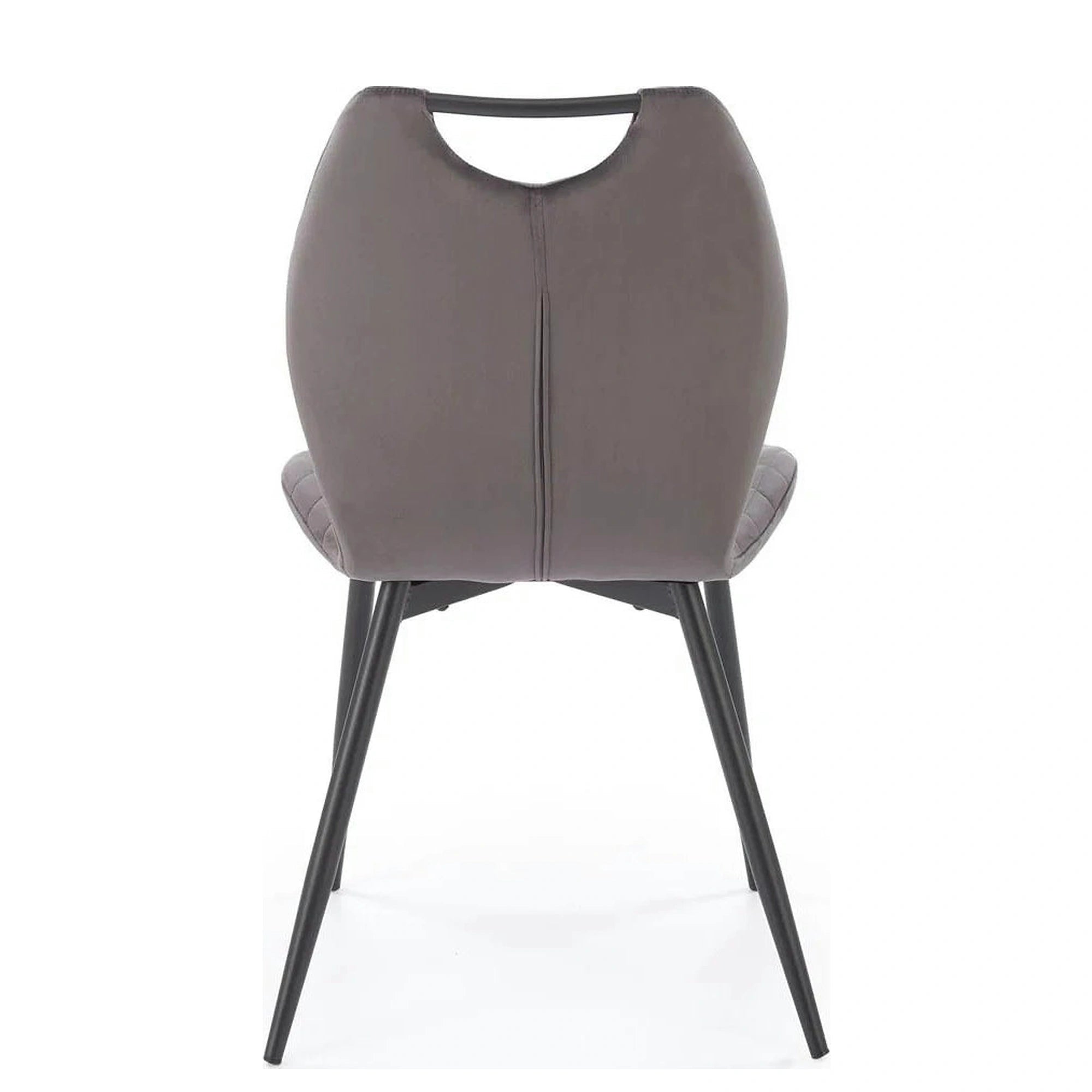 Scaun K569, gri - HLR 21, stofa catifelata/otel, 47x54x84 cm
