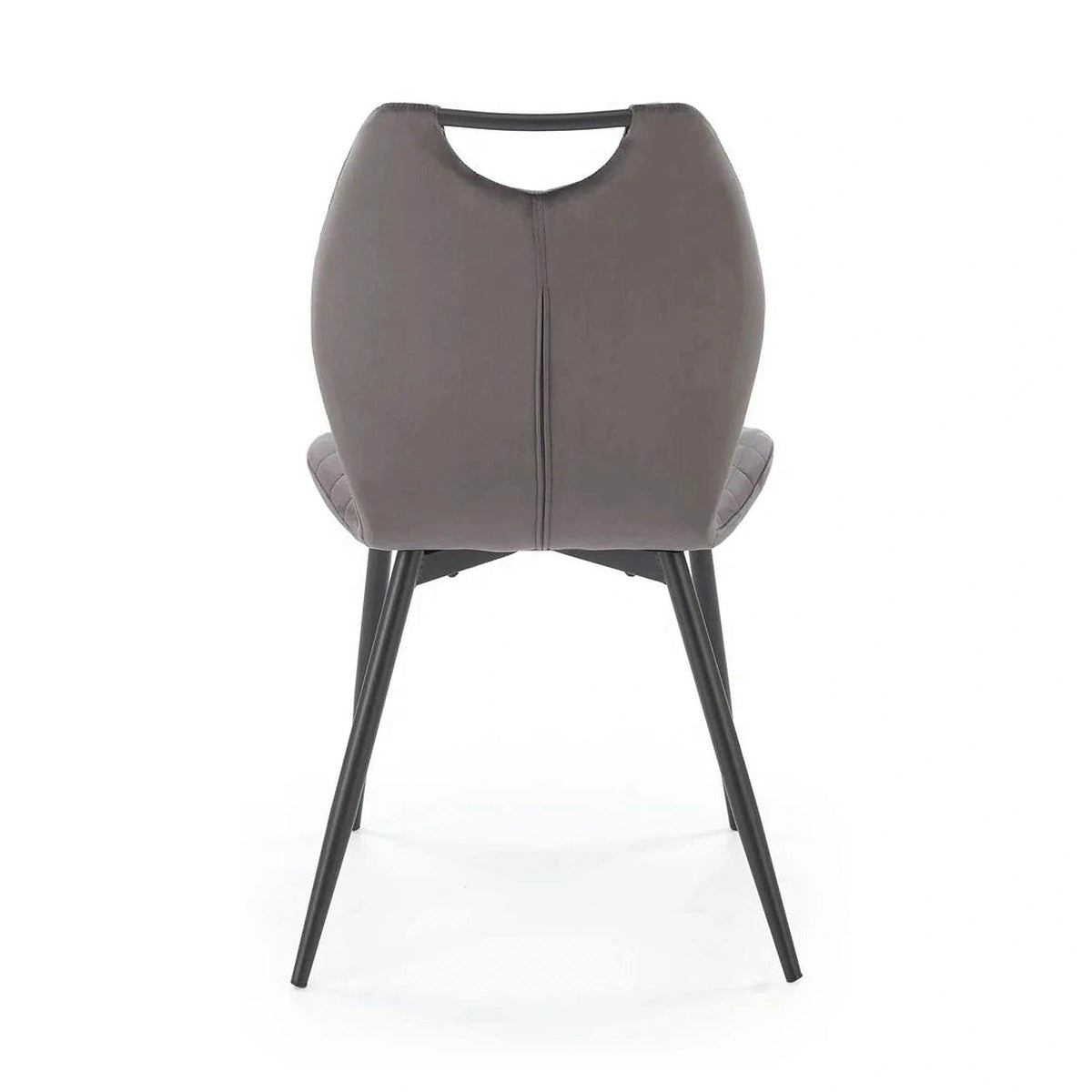 Scaun K569, gri - HLR 21, stofa catifelata/otel, 47x54x84 cm