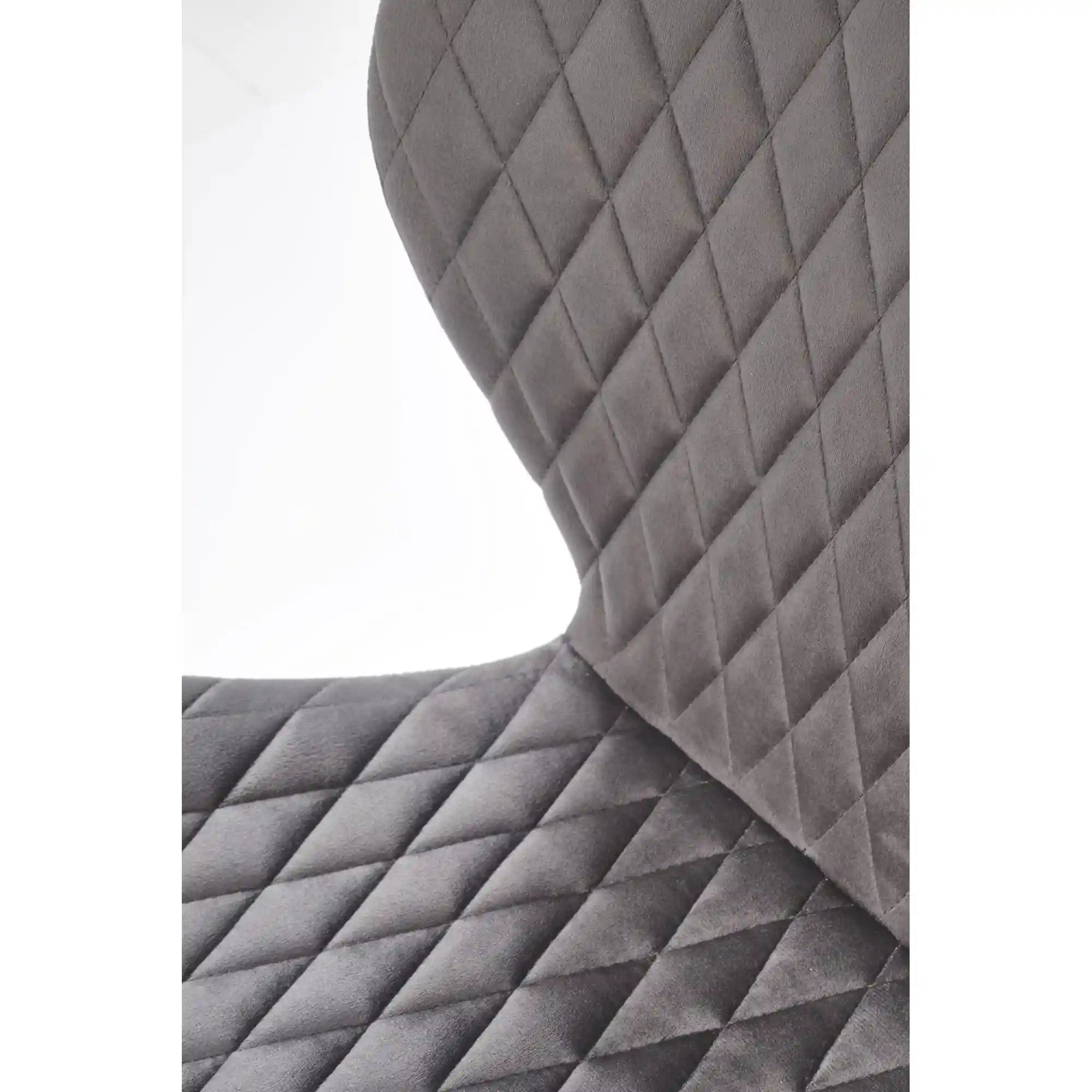 Scaun K569, gri - HLR 21, stofa catifelata/otel, 47x54x84 cm