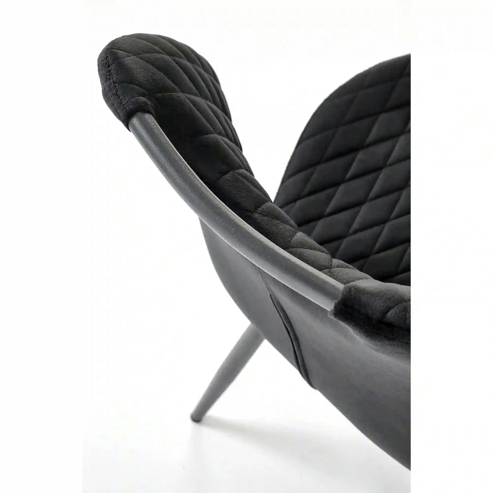 Scaun K569, negru - HLR 66, stofa catifelata/otel, 47x54x84 cm