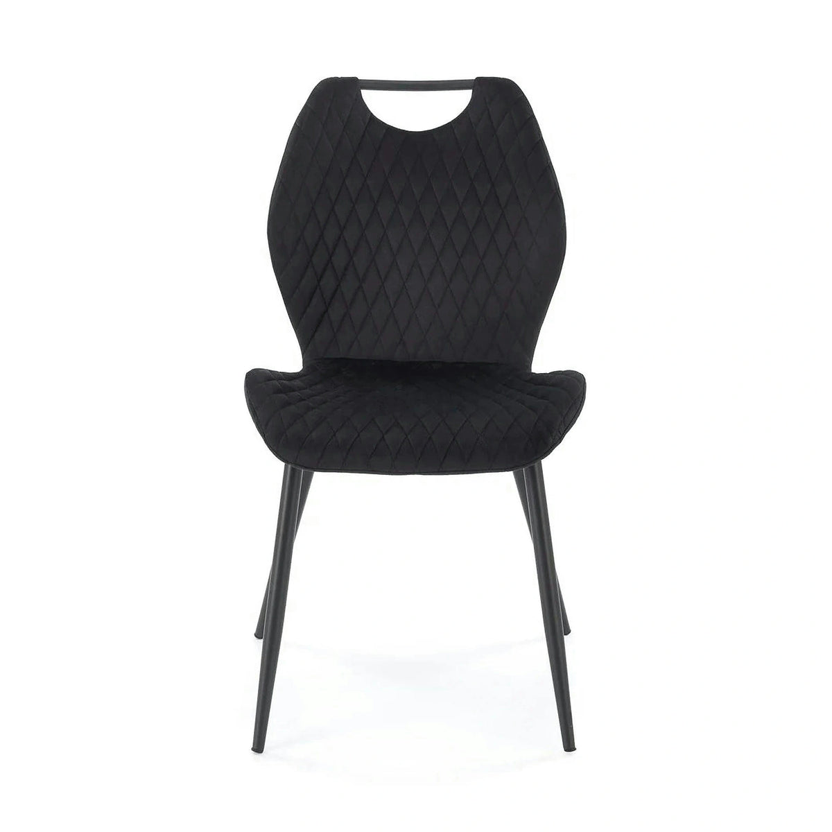 Scaun K569, negru - HLR 66, stofa catifelata/otel, 47x54x84 cm