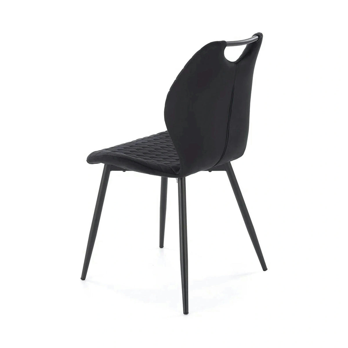 Scaun K569, negru - HLR 66, stofa catifelata/otel, 47x54x84 cm