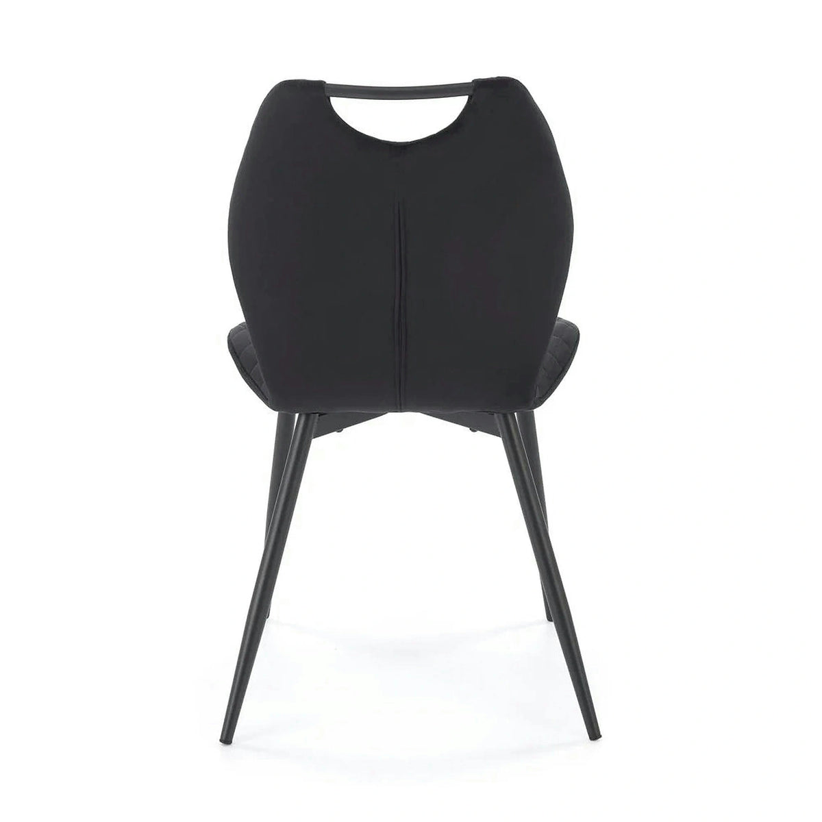 Scaun K569, negru - HLR 66, stofa catifelata/otel, 47x54x84 cm