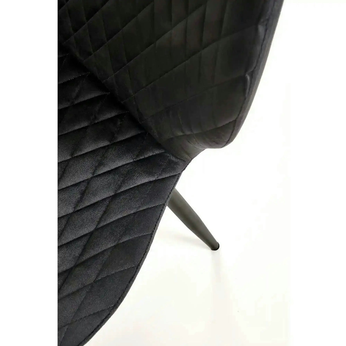 Scaun K569, negru - HLR 66, stofa catifelata/otel, 47x54x84 cm