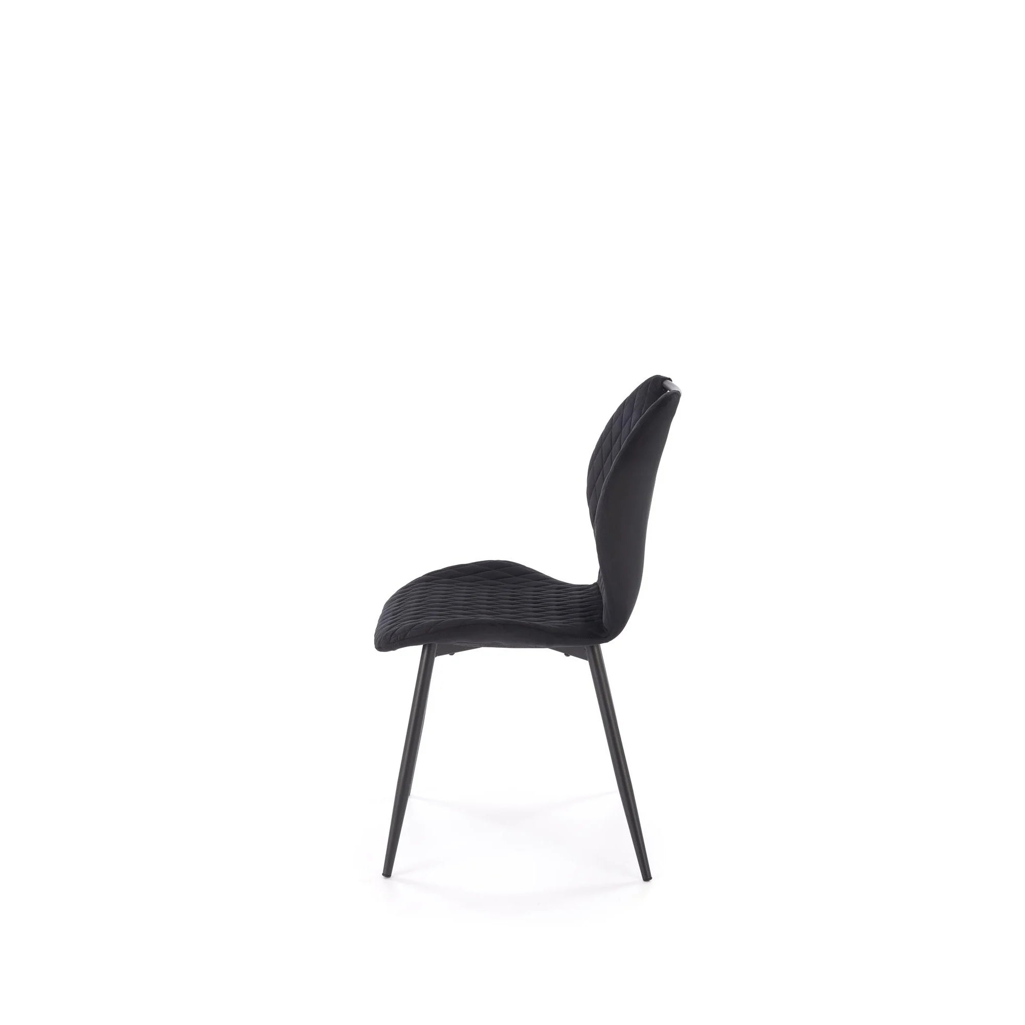 Scaun K569, negru - HLR 66, stofa catifelata/otel, 47x54x84 cm