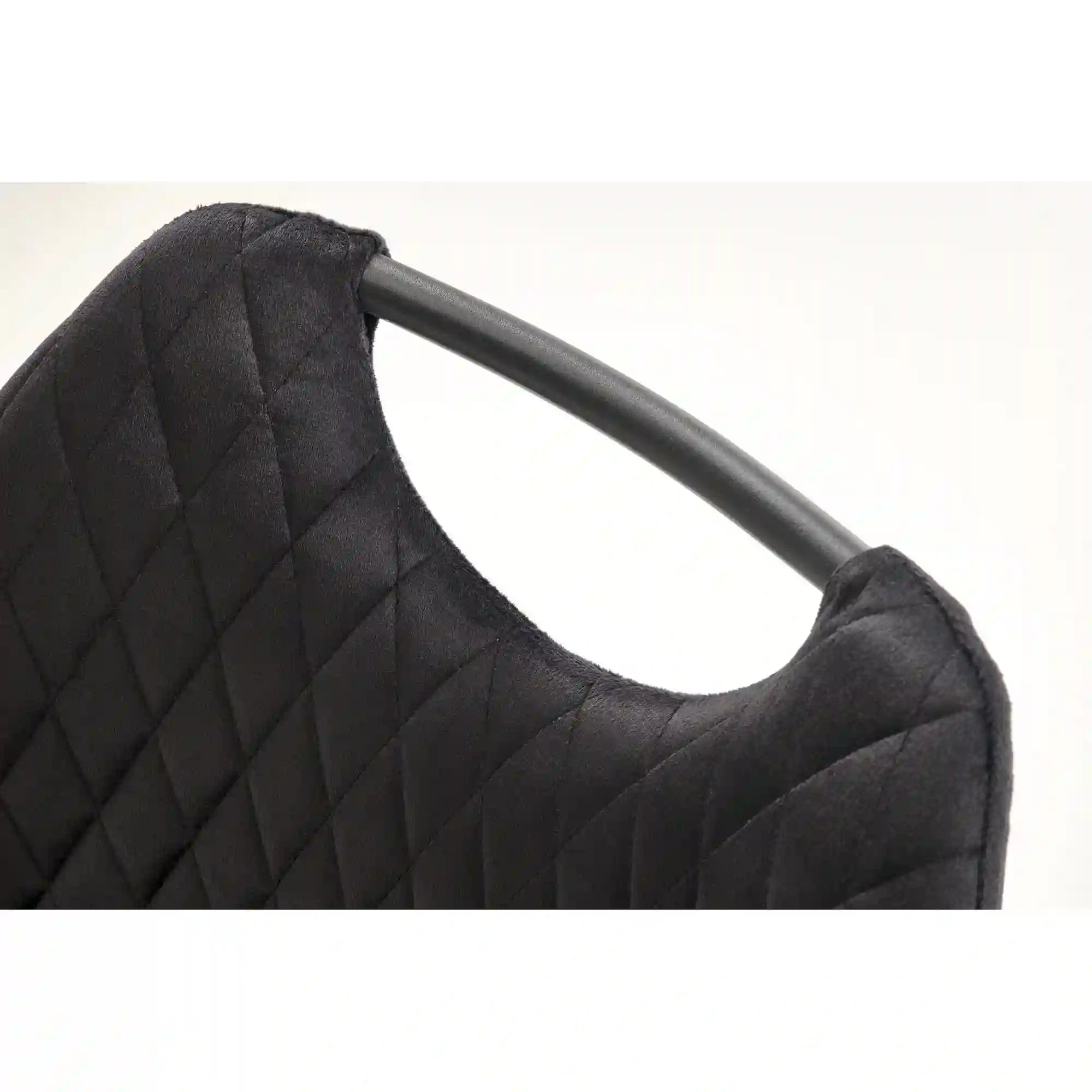 Scaun K569, negru - HLR 66, stofa catifelata/otel, 47x54x84 cm