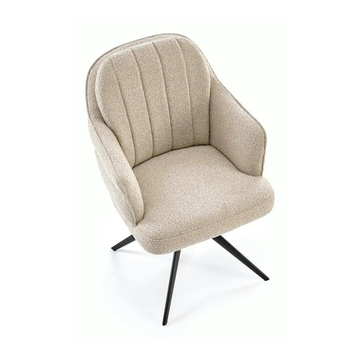 Scaun K570, bej/negru, stofa/otel, 61x70x92 cm