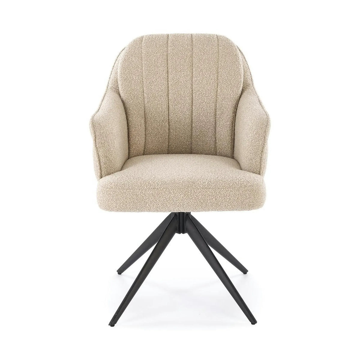 Scaun K570, bej/negru, stofa/otel, 61x70x92 cm