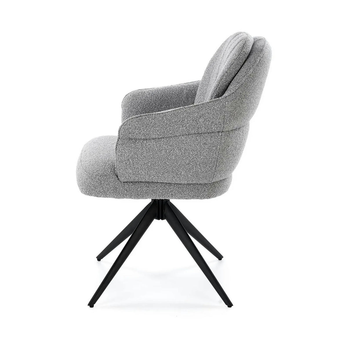 Scaun K570, gri/negru, stofa/otel, 61x70x92 cm