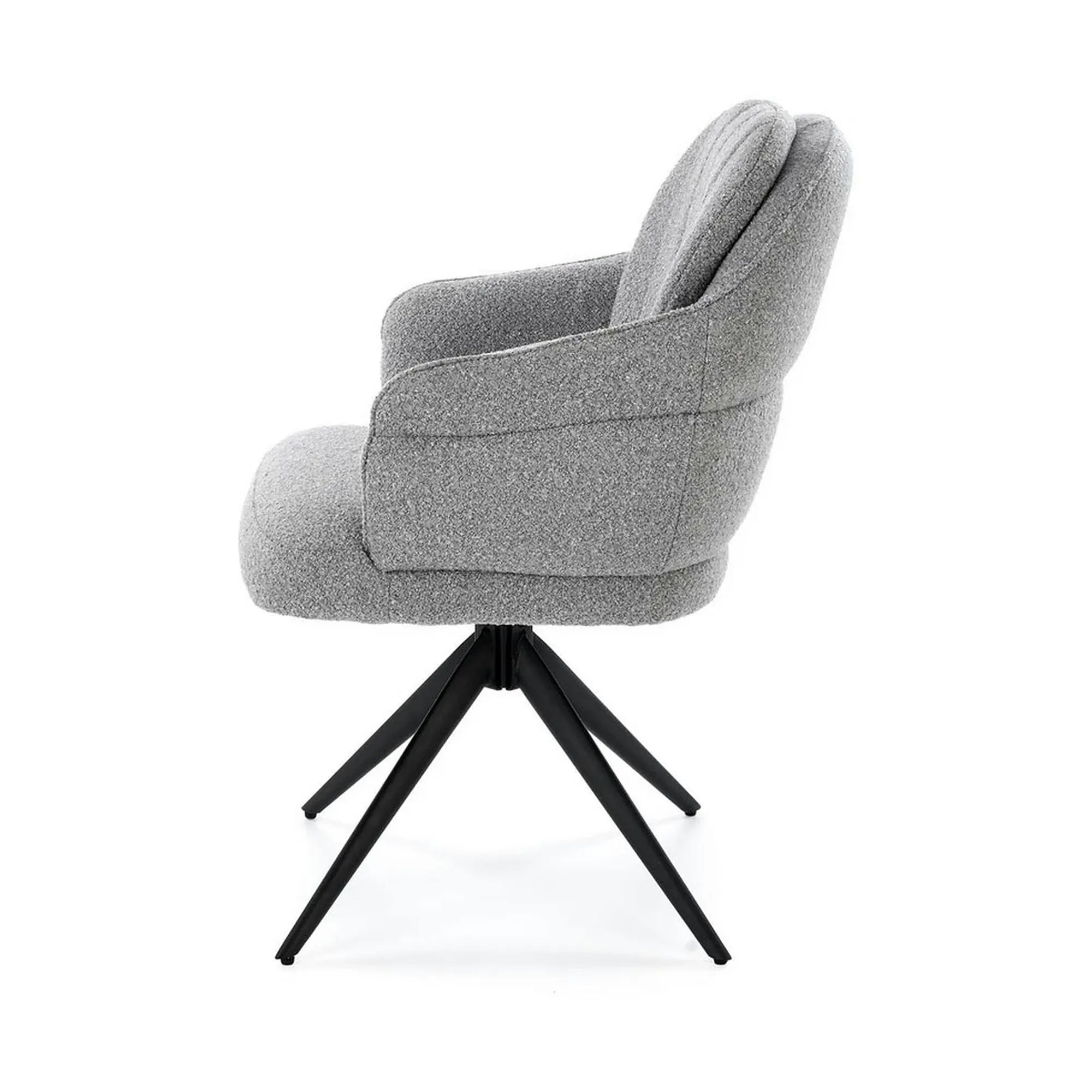 Scaun K570, gri/negru, stofa/otel, 61x70x92 cm