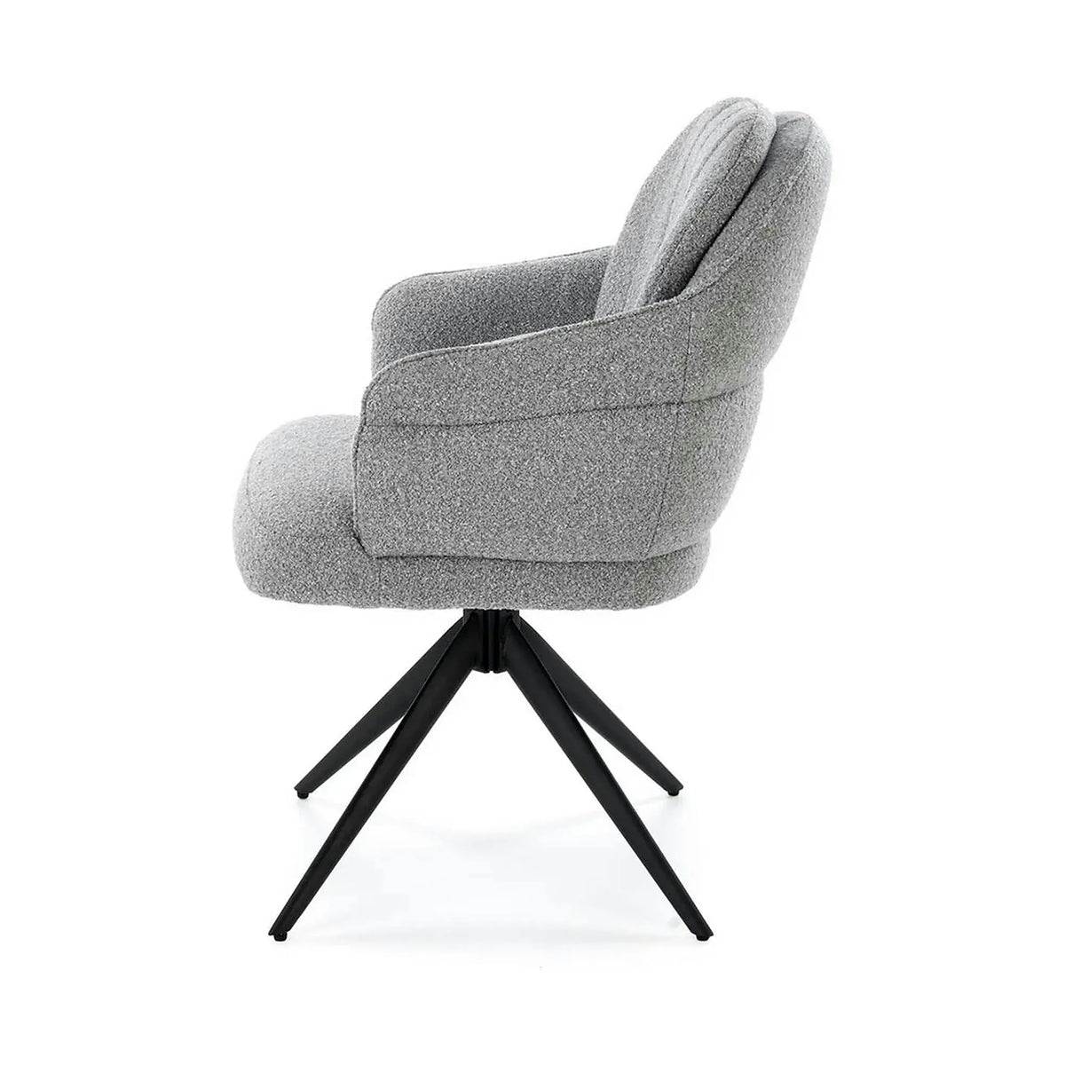 Scaun K570, gri/negru, stofa/otel, 61x70x92 cm