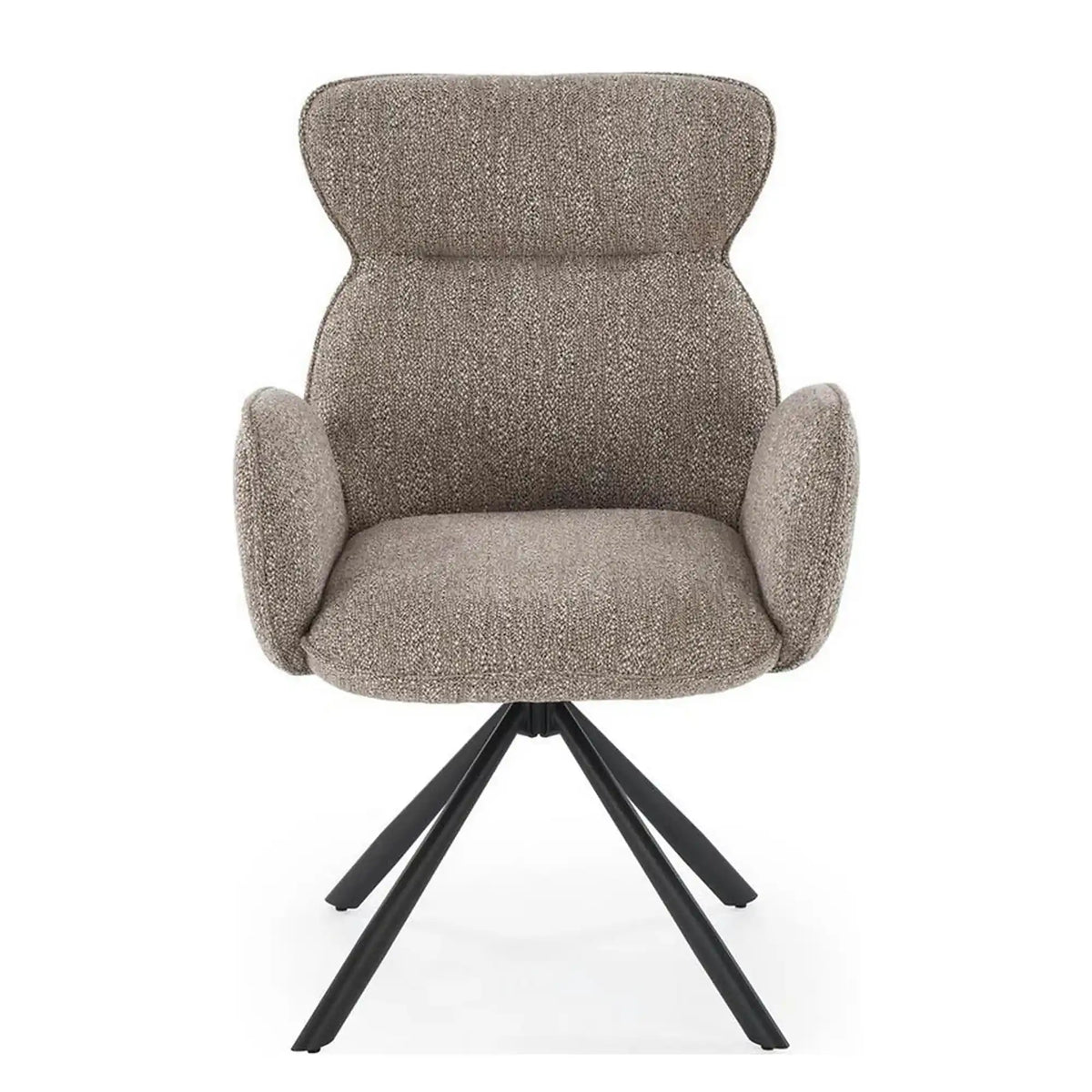 Scaun K571, bej inchis/negru, stofa clasica/otel, 63x64x93 cm