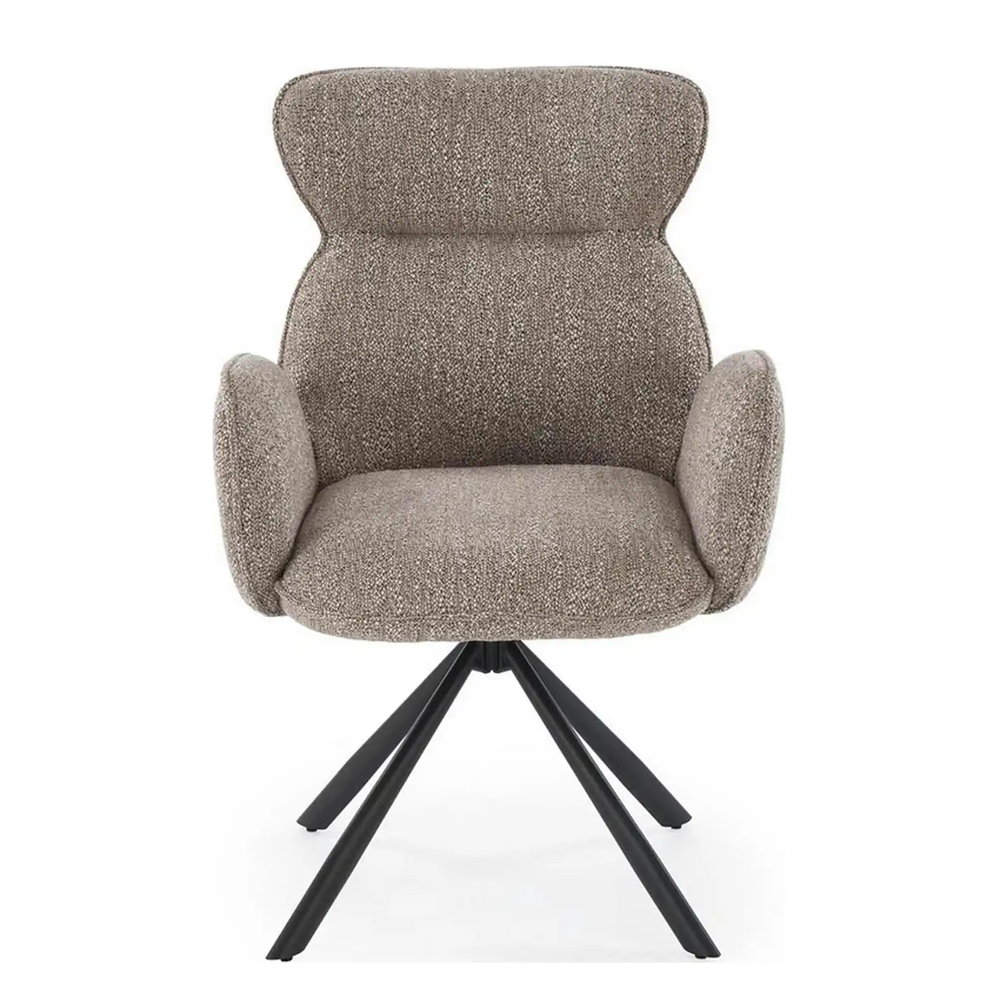 Scaun K571, bej inchis/negru, stofa clasica/otel, 63x64x93 cm