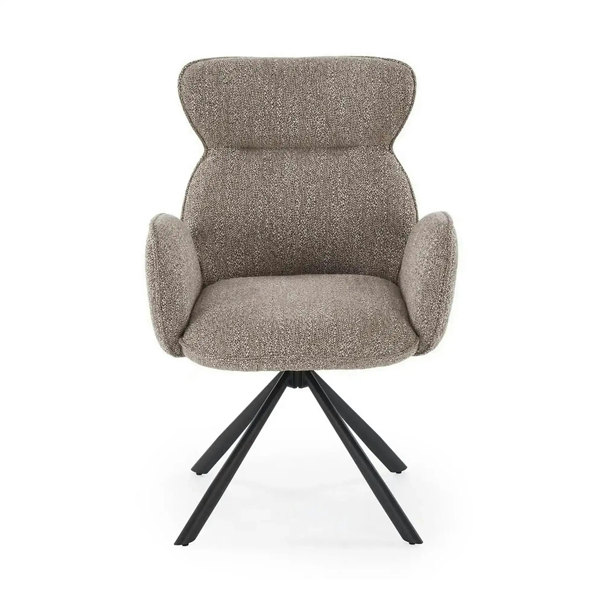 Scaun K571, bej inchis/negru, stofa clasica/otel, 63x64x93 cm