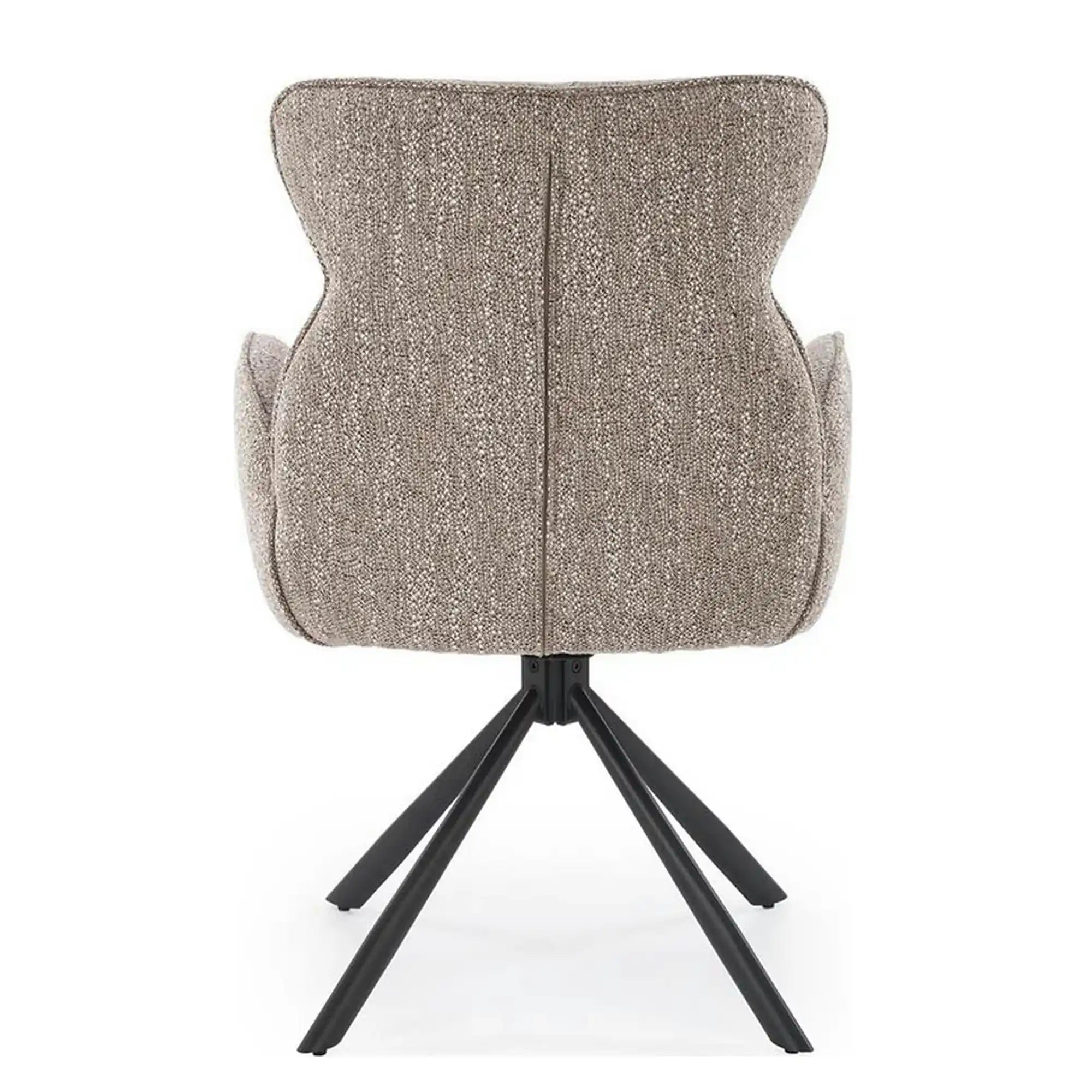 Scaun K571, bej inchis/negru, stofa clasica/otel, 63x64x93 cm