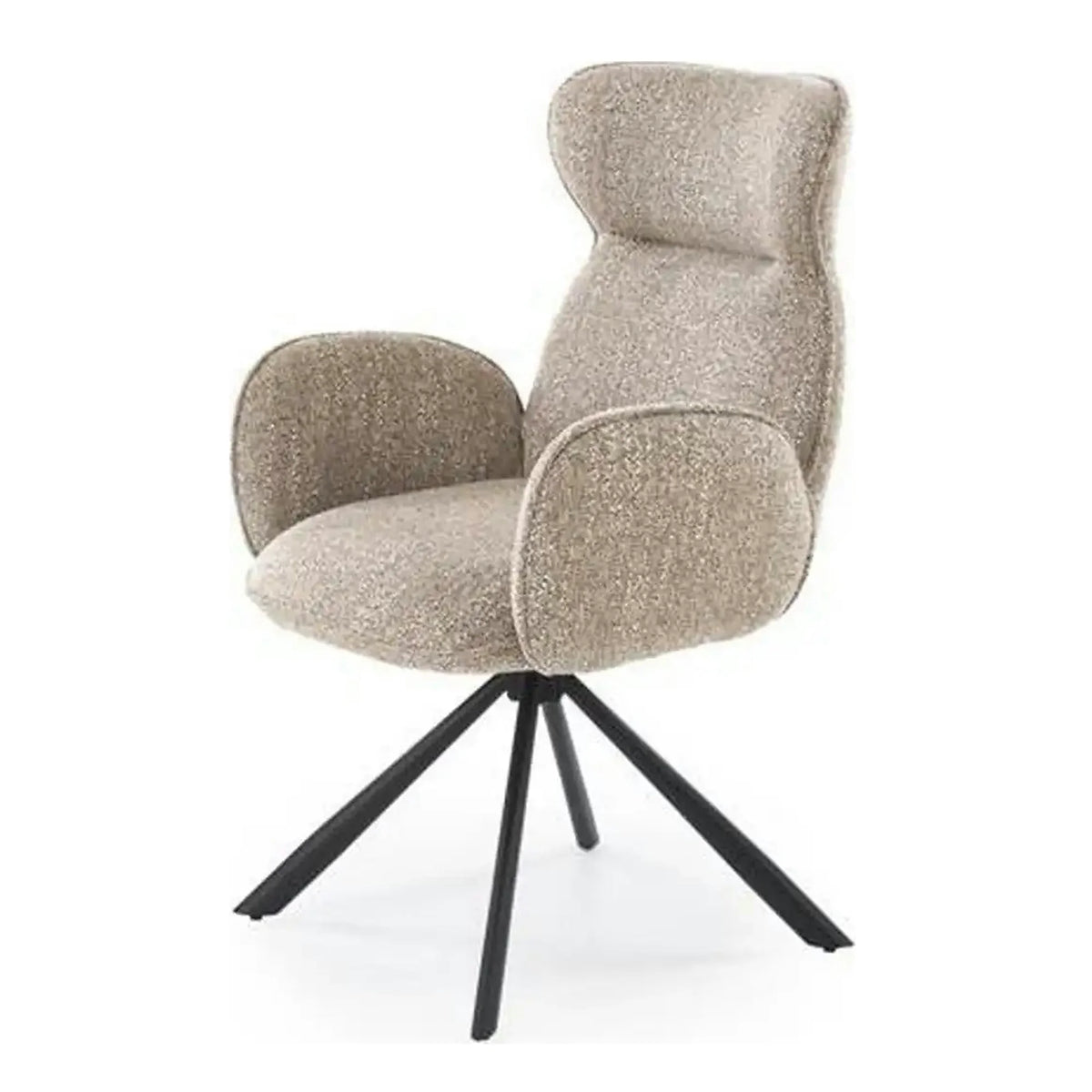 Scaun K571, bej inchis/negru, stofa clasica/otel, 63x64x93 cm