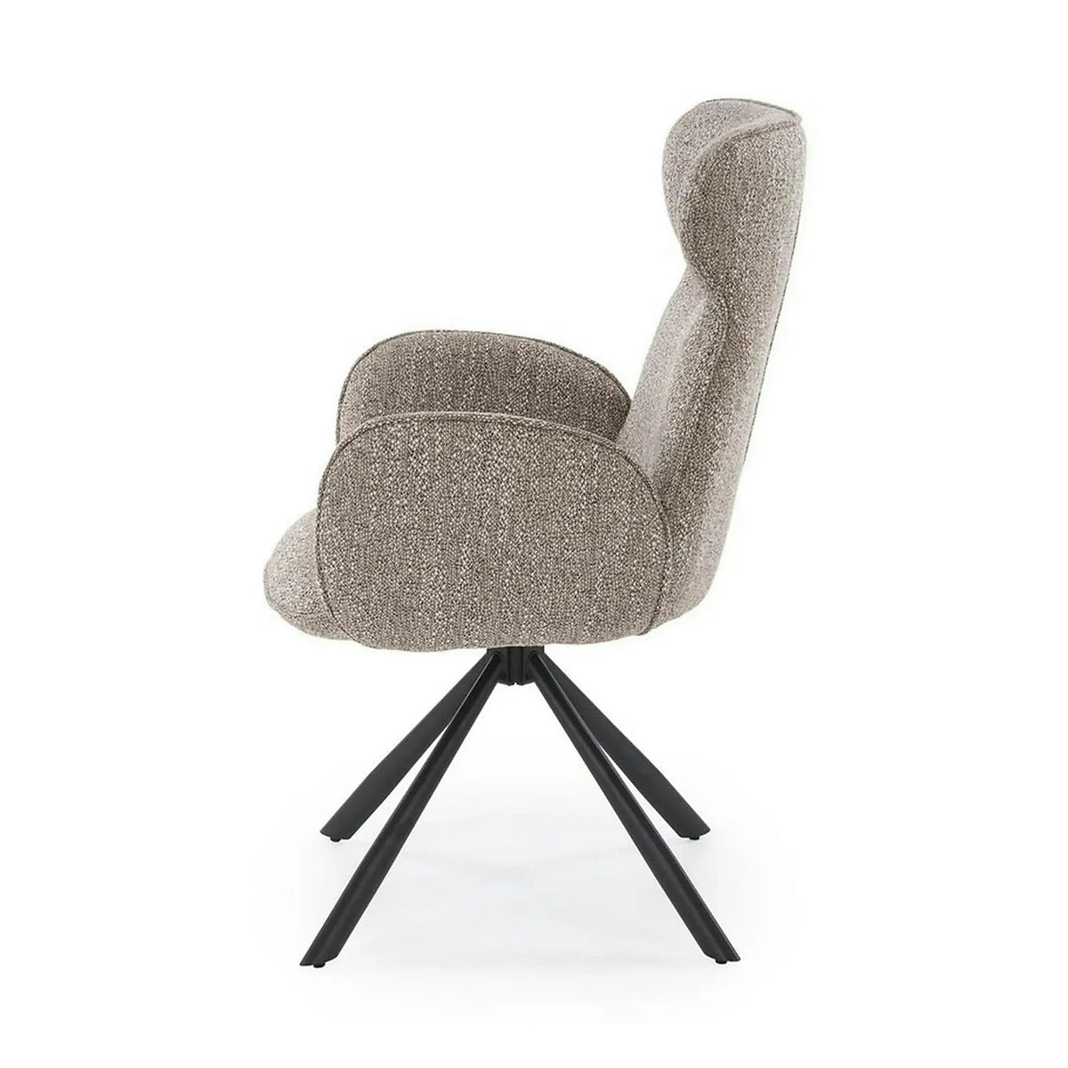 Scaun K571, bej inchis/negru, stofa clasica/otel, 63x64x93 cm