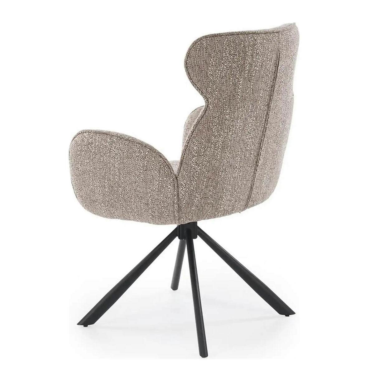 Scaun K571, bej inchis/negru, stofa clasica/otel, 63x64x93 cm