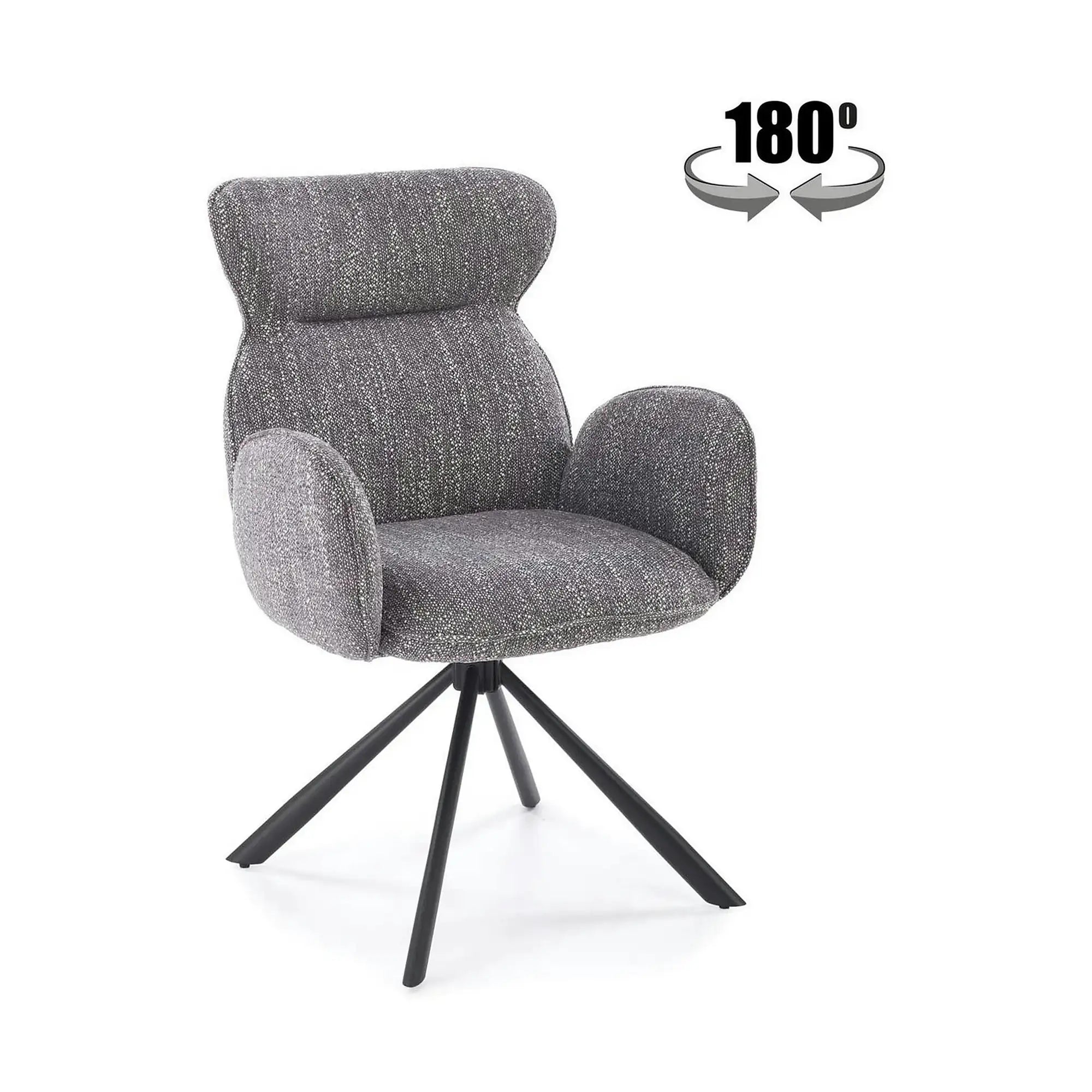 Scaun K571, gri/negru, stofa clasica/otel, 63x64x93 cm