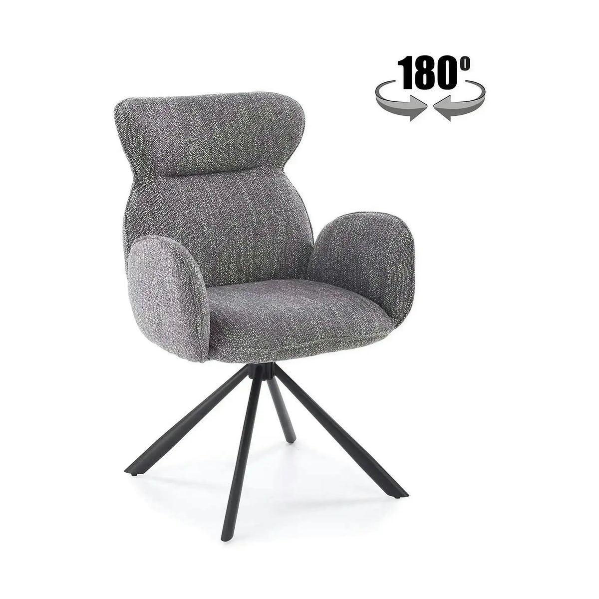 Scaun K571, gri/negru, stofa clasica/otel, 63x64x93 cm
