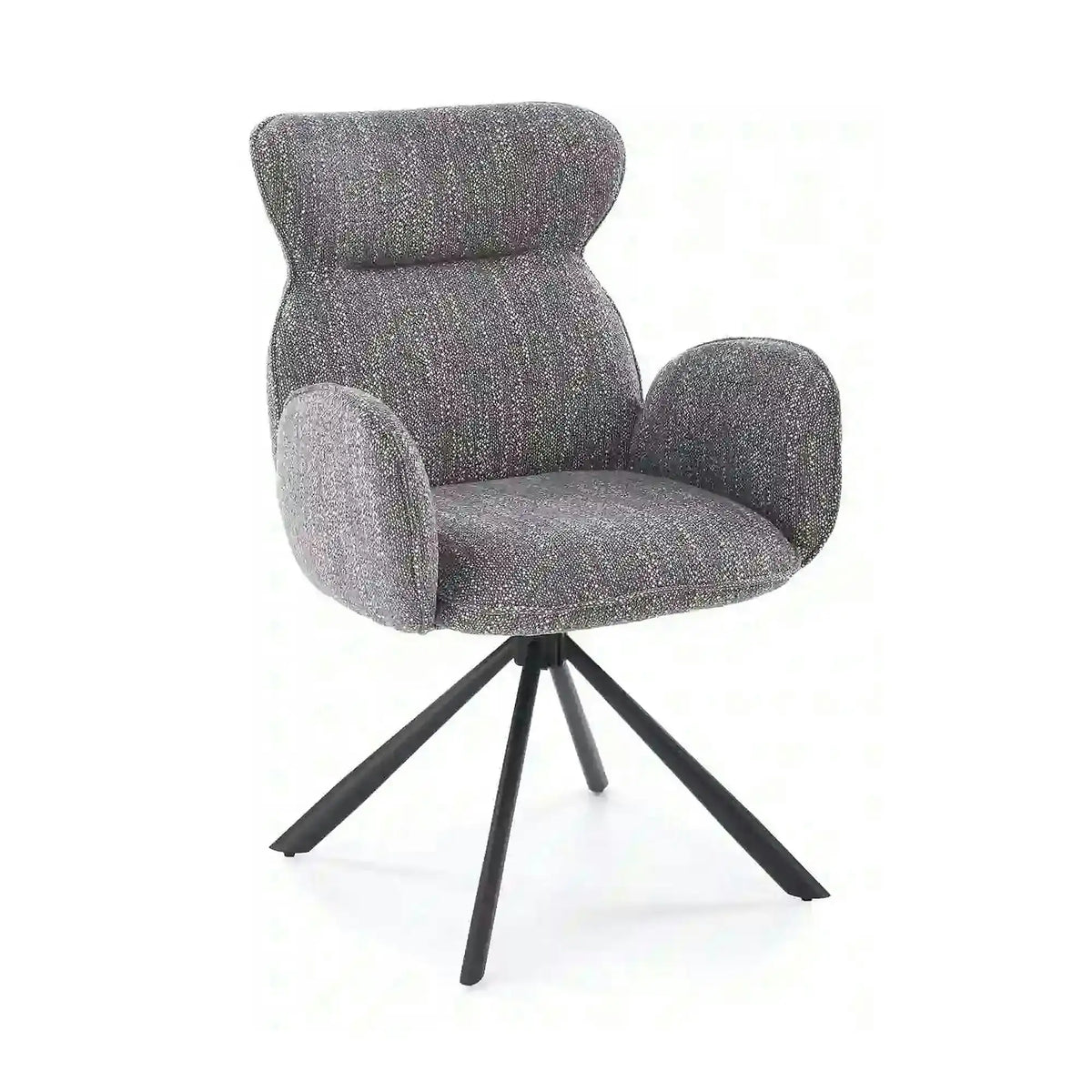 Scaun K571, gri/negru, stofa clasica/otel, 63x64x93 cm