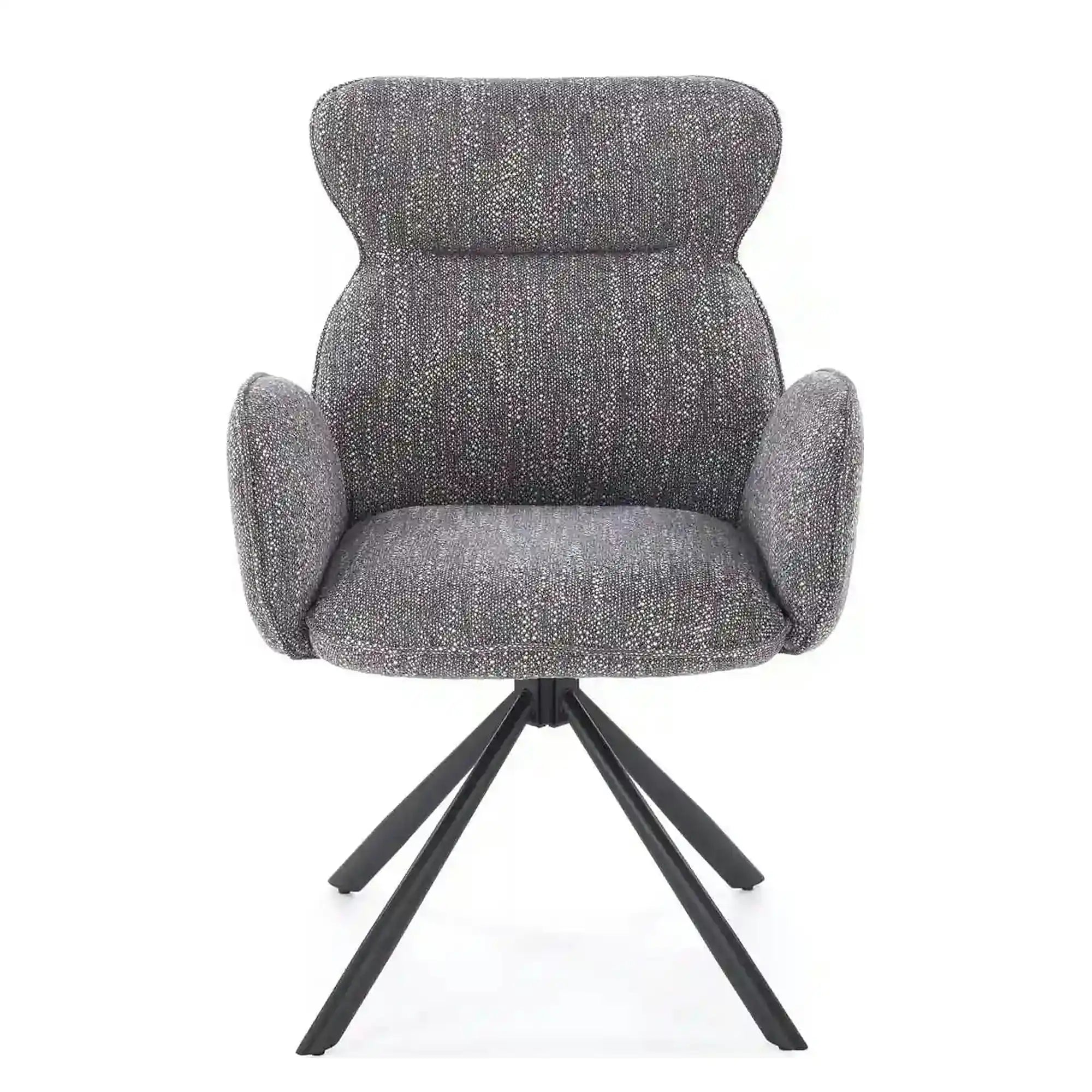 Scaun K571, gri/negru, stofa clasica/otel, 63x64x93 cm