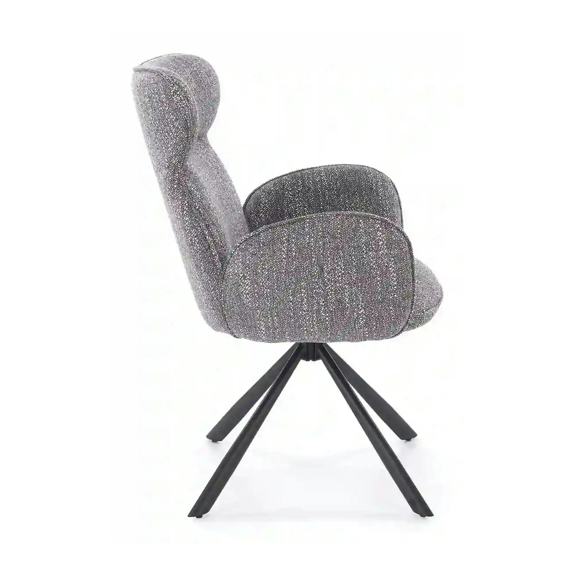 Scaun K571, gri/negru, stofa clasica/otel, 63x64x93 cm