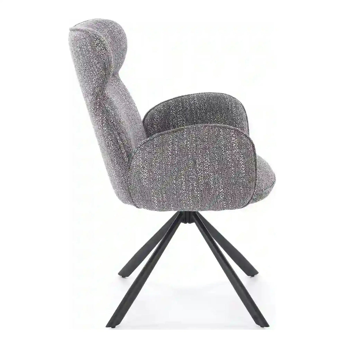 Scaun K571, gri/negru, stofa clasica/otel, 63x64x93 cm
