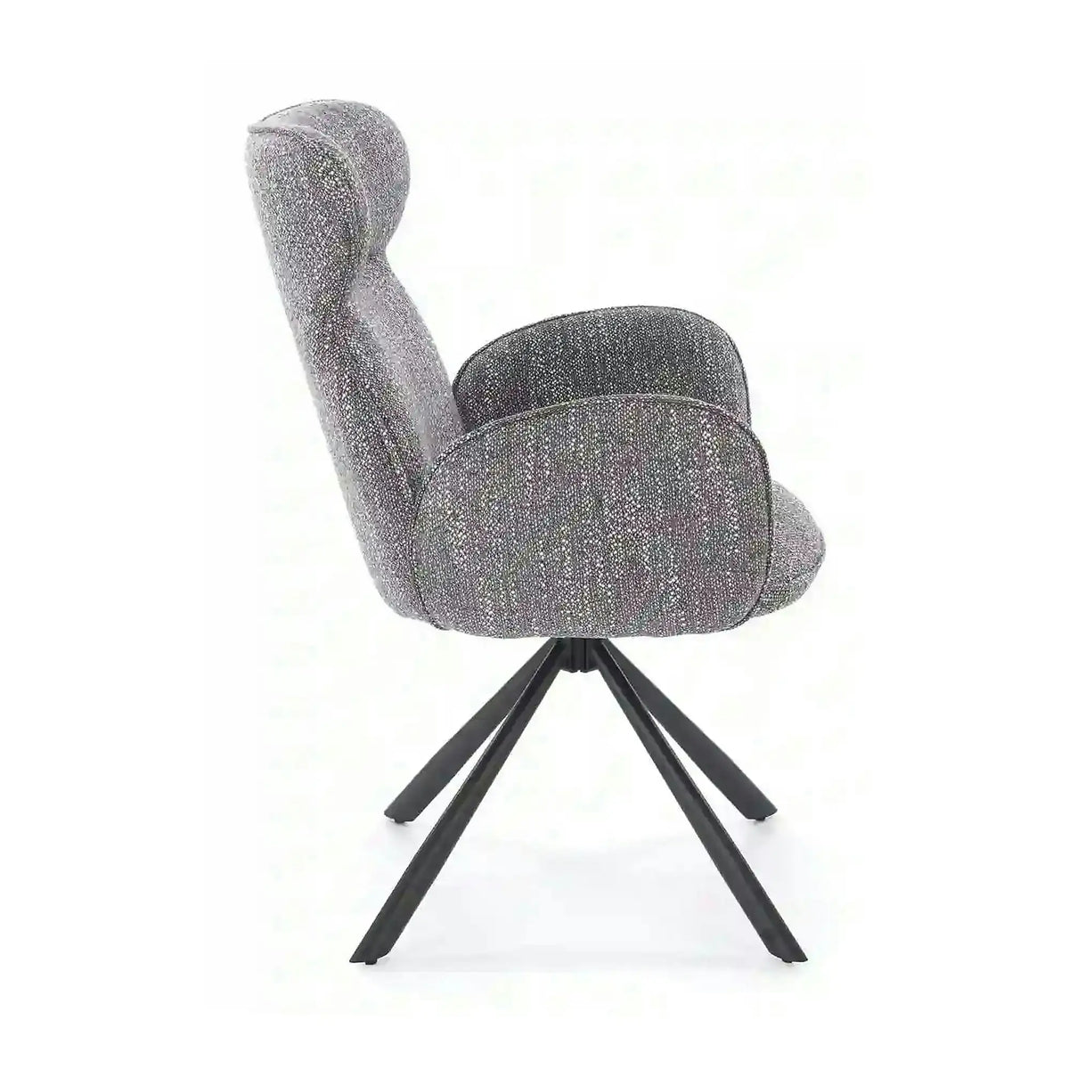 Scaun K571, gri/negru, stofa clasica/otel, 63x64x93 cm