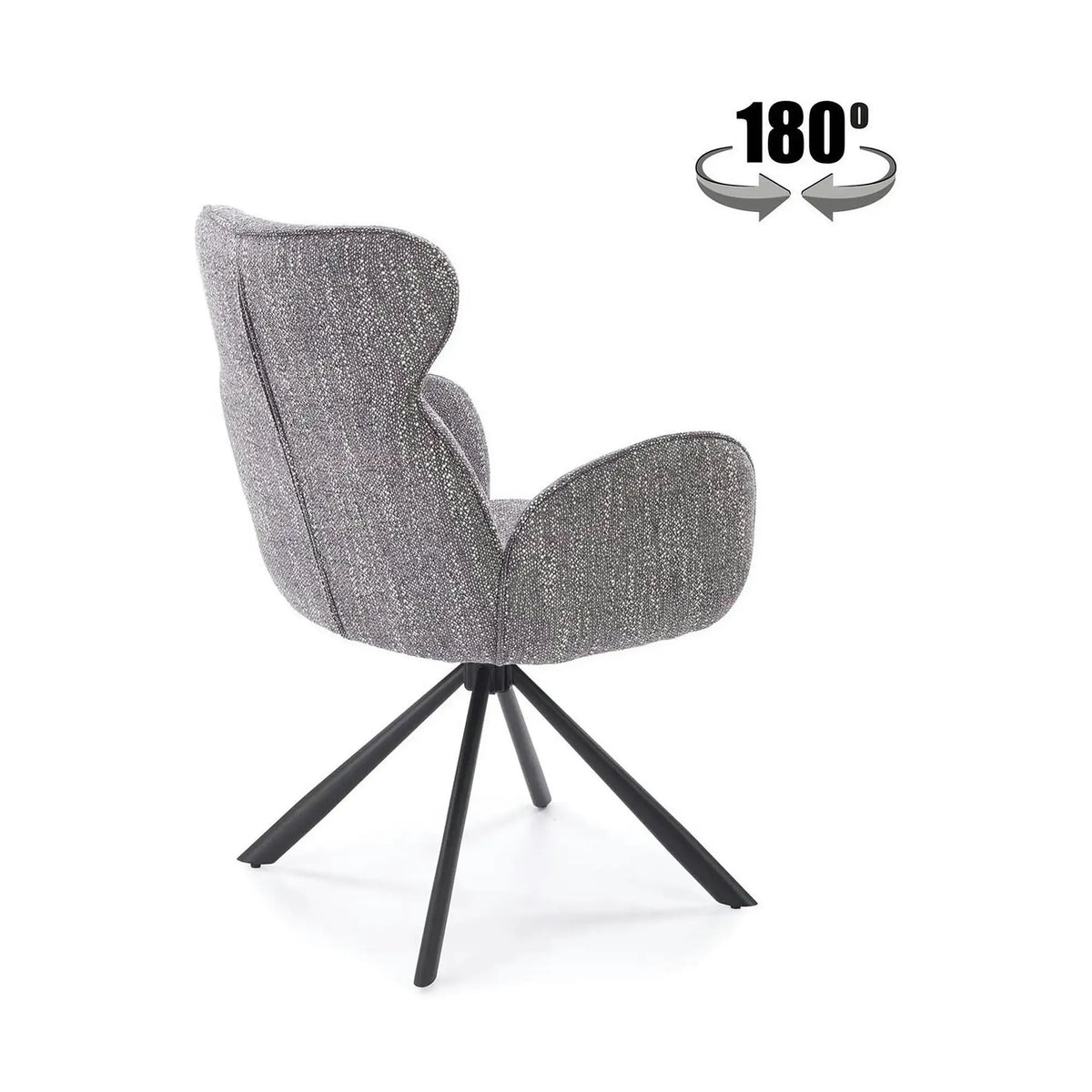 Scaun K571, gri/negru, stofa clasica/otel, 63x64x93 cm