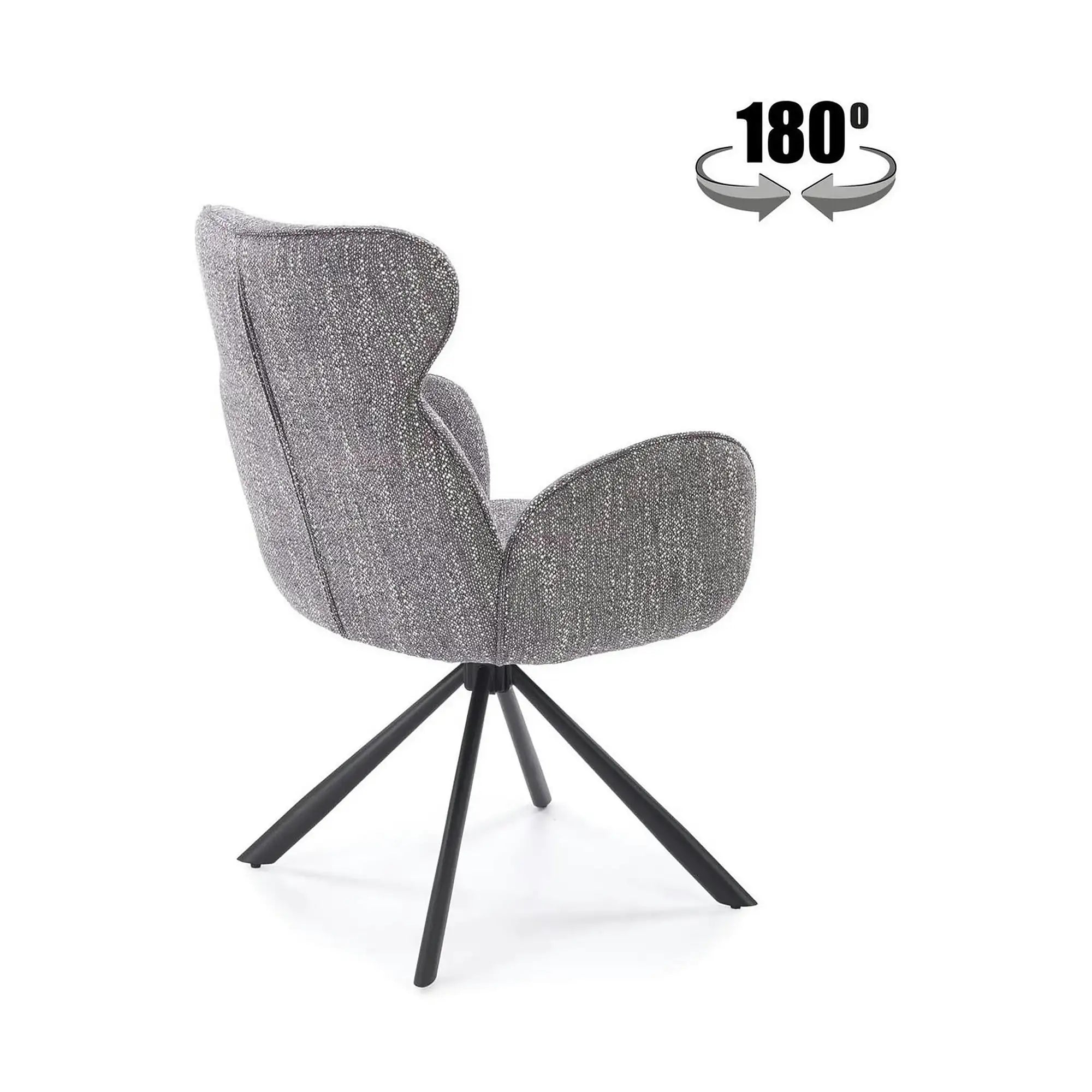 Scaun K571, gri/negru, stofa clasica/otel, 63x64x93 cm