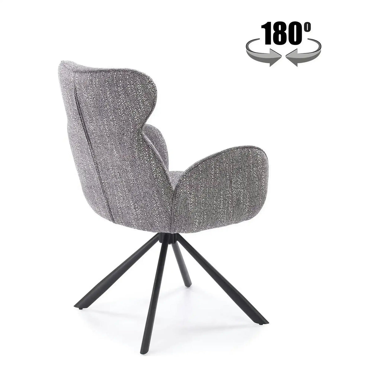 Scaun K571, gri/negru, stofa clasica/otel, 63x64x93 cm