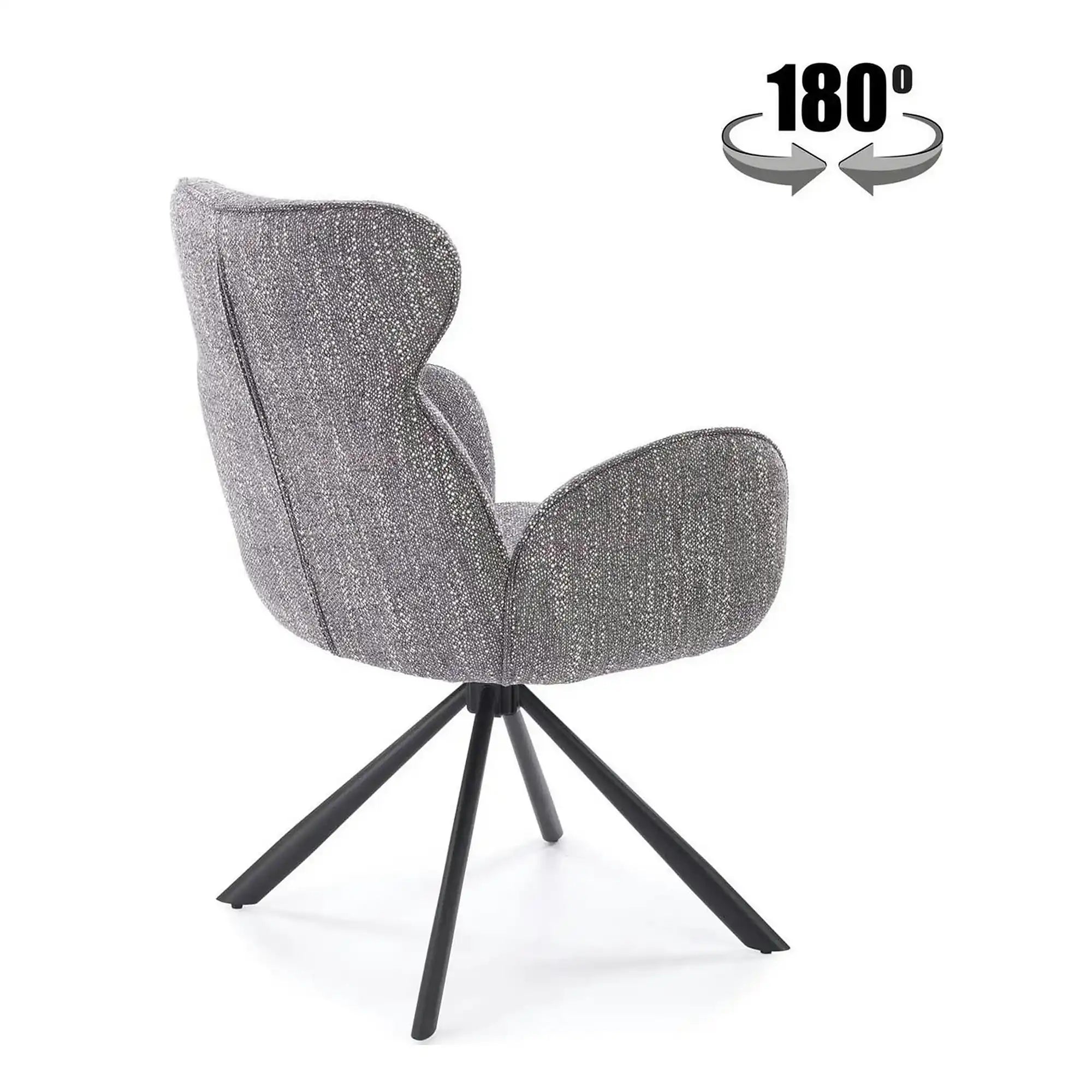 Scaun K571, gri/negru, stofa clasica/otel, 63x64x93 cm