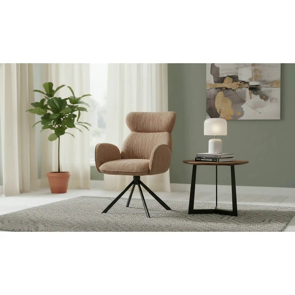 Scaun K571, scortisoara/negru, stofa clasica/otel, 63x64x93 cm
