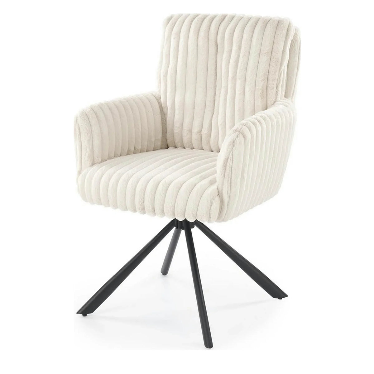 Scaun K572, crem - Vito 23, blana articiala/otel, 62x68x93 cm