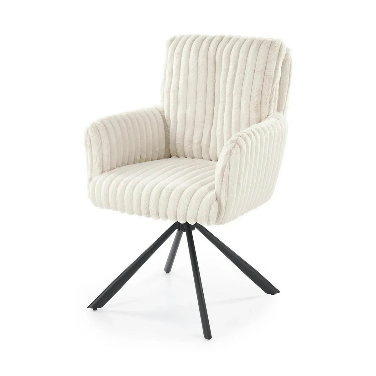 Scaun K572, crem - Vito 23, blana articiala/otel, 62x68x93 cm