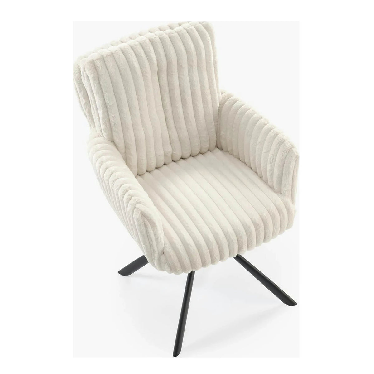 Scaun K572, crem - Vito 23, blana articiala/otel, 62x68x93 cm