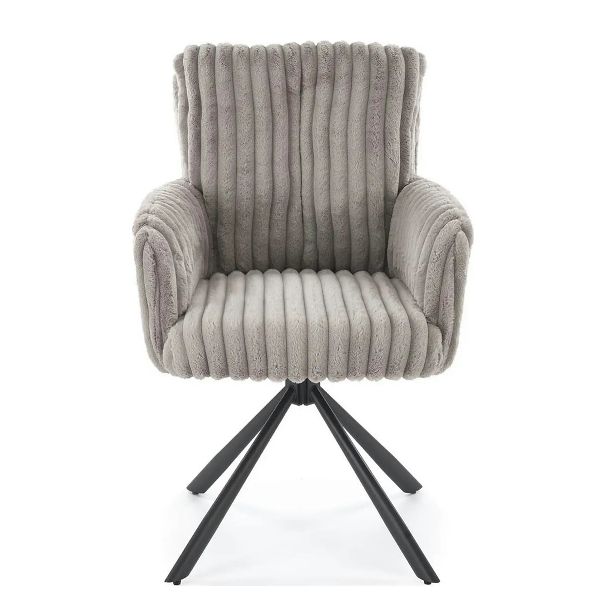 Scaun K572, gri - Vito 07, blana articiala/otel, 62x68x93 cm
