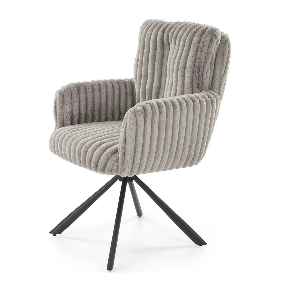 Scaun K572, gri - Vito 07, blana articiala/otel, 62x68x93 cm