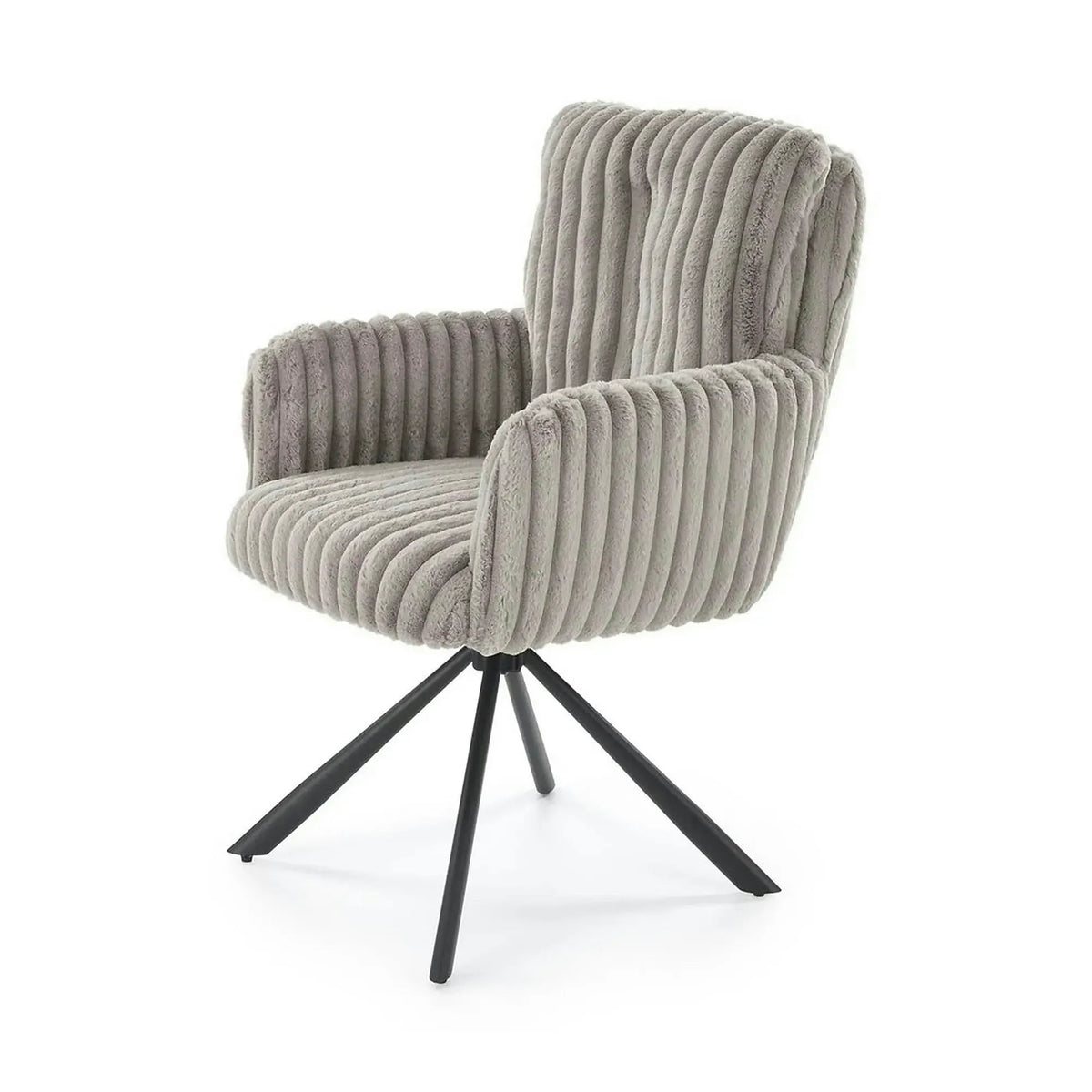 Scaun K572, gri - Vito 07, blana articiala/otel, 62x68x93 cm